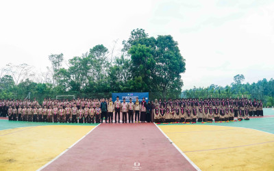 Ditempa Jiwa Kepemimpinan: Pelantikan Pramuka Penggalang Rakit dan Terap SMP QSBS Alkautsar 561
